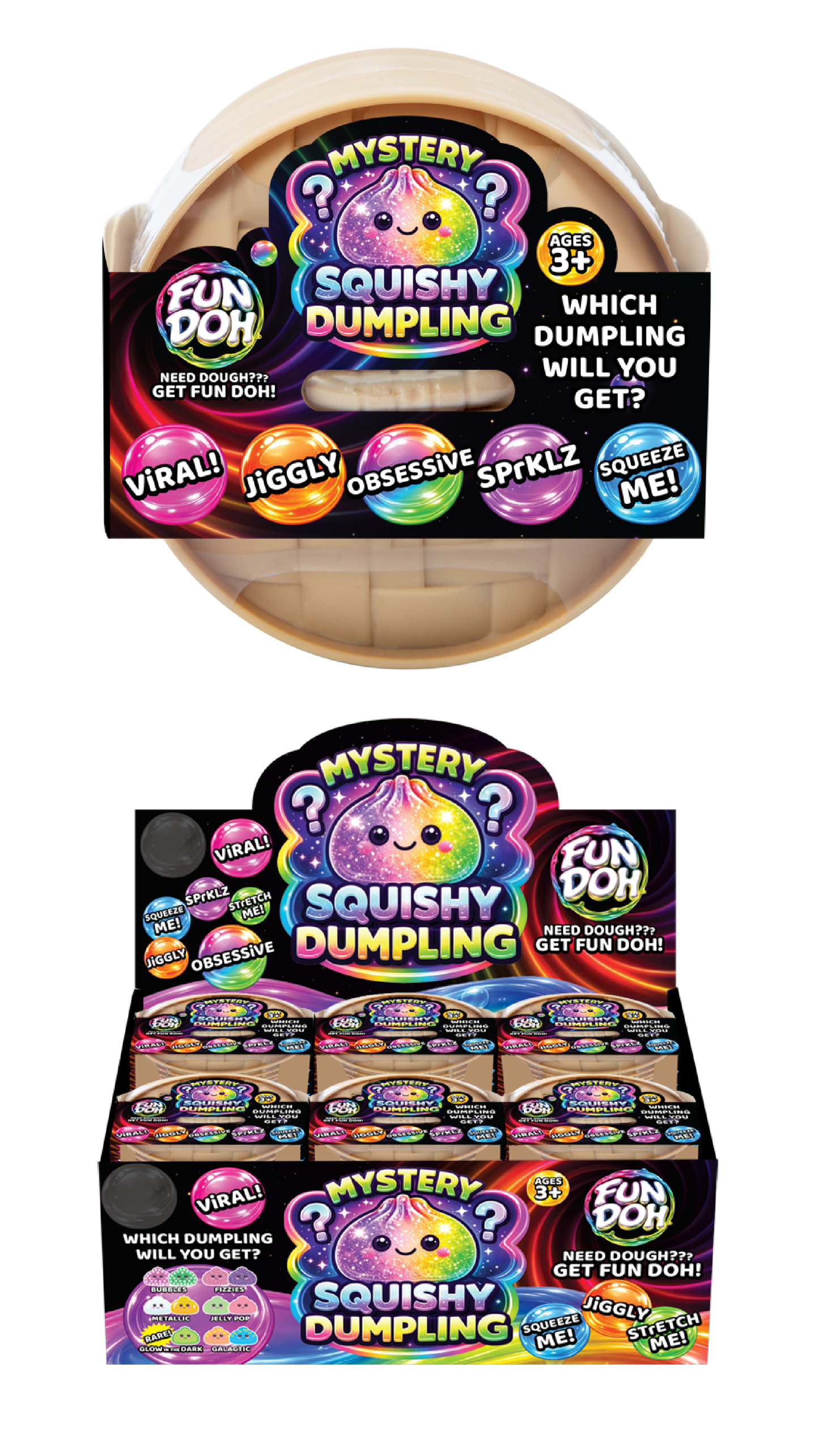 Fun Doh Mystery Dumpling Squish Toy