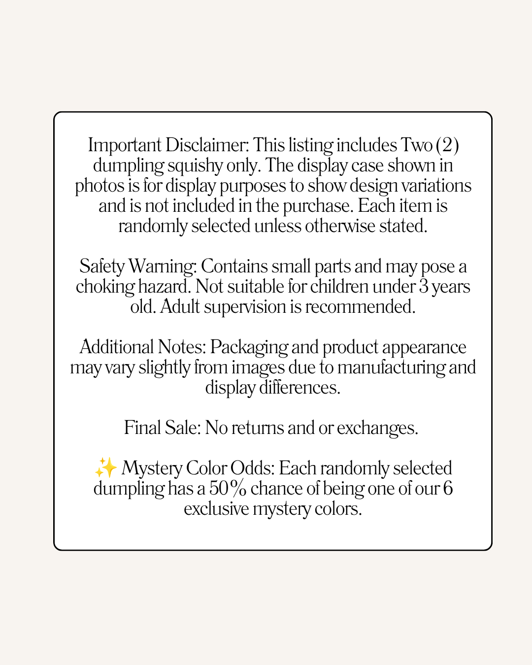 (2) Squishy & Stretch Mystery Dumplings