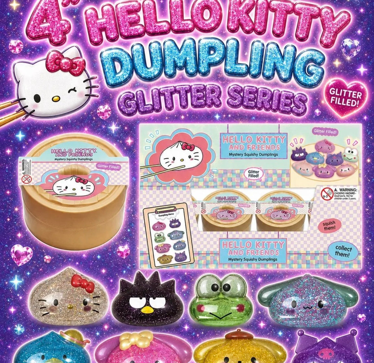 Hello Kitty Glitter Series dumpling (1piece random)