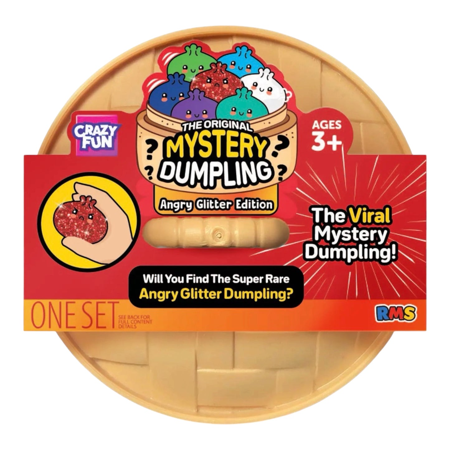 RMS Crazy Fun® Angry Glitter Edition Squishy Dumpling (Styles May Vary)