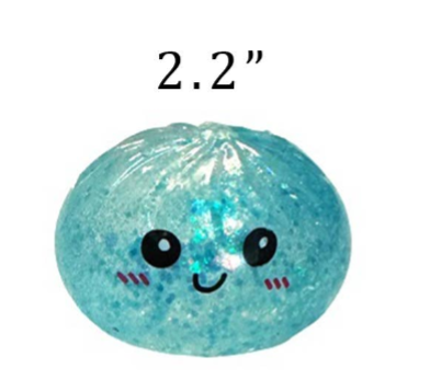 4-Piece Mini Glitter Dumpling Squishy Set