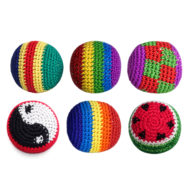 Extreme Retro Hand-Knitted Kick Pouch Footbag