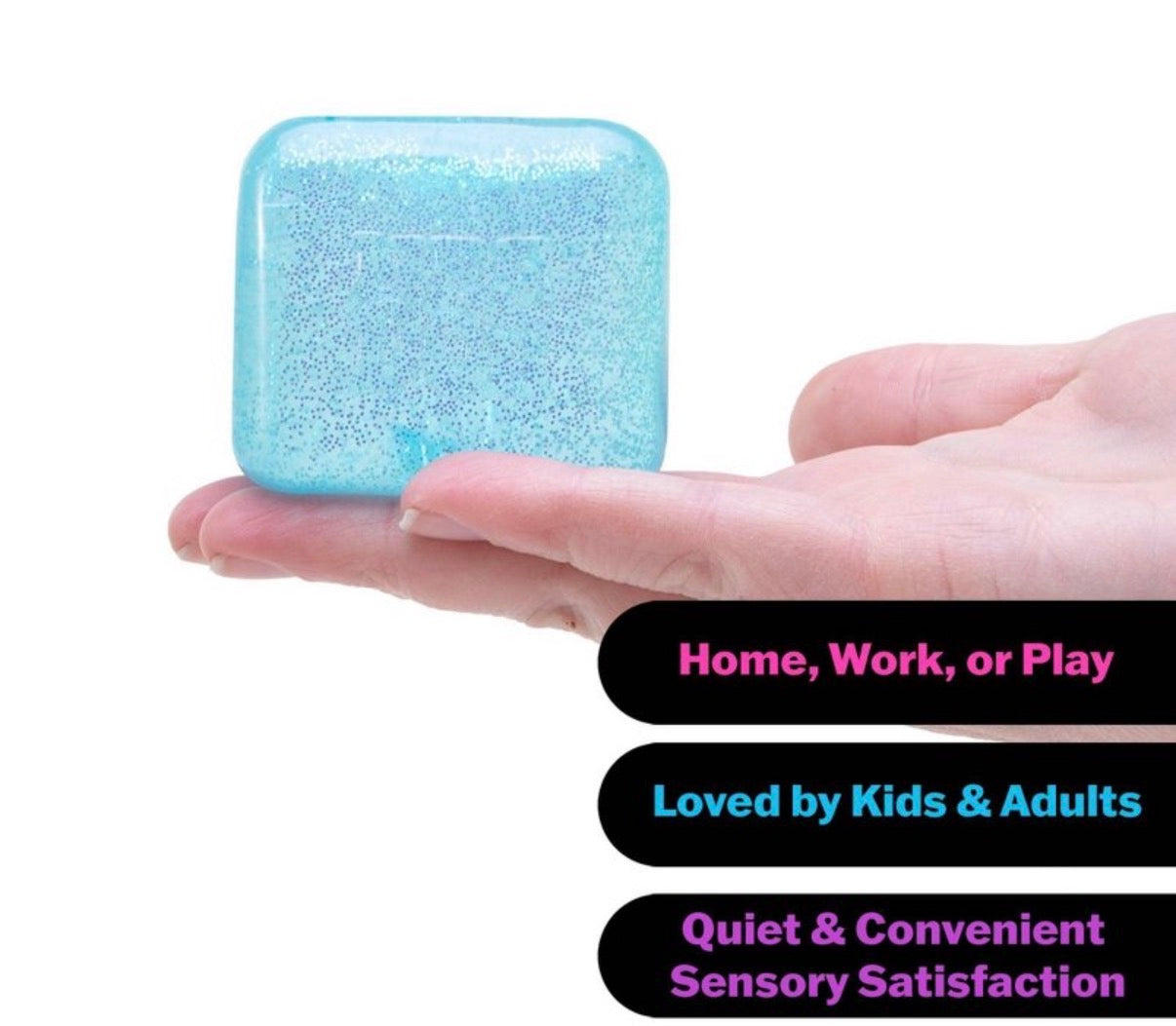 NeeDoh Nice Cube Glitter & Glow
