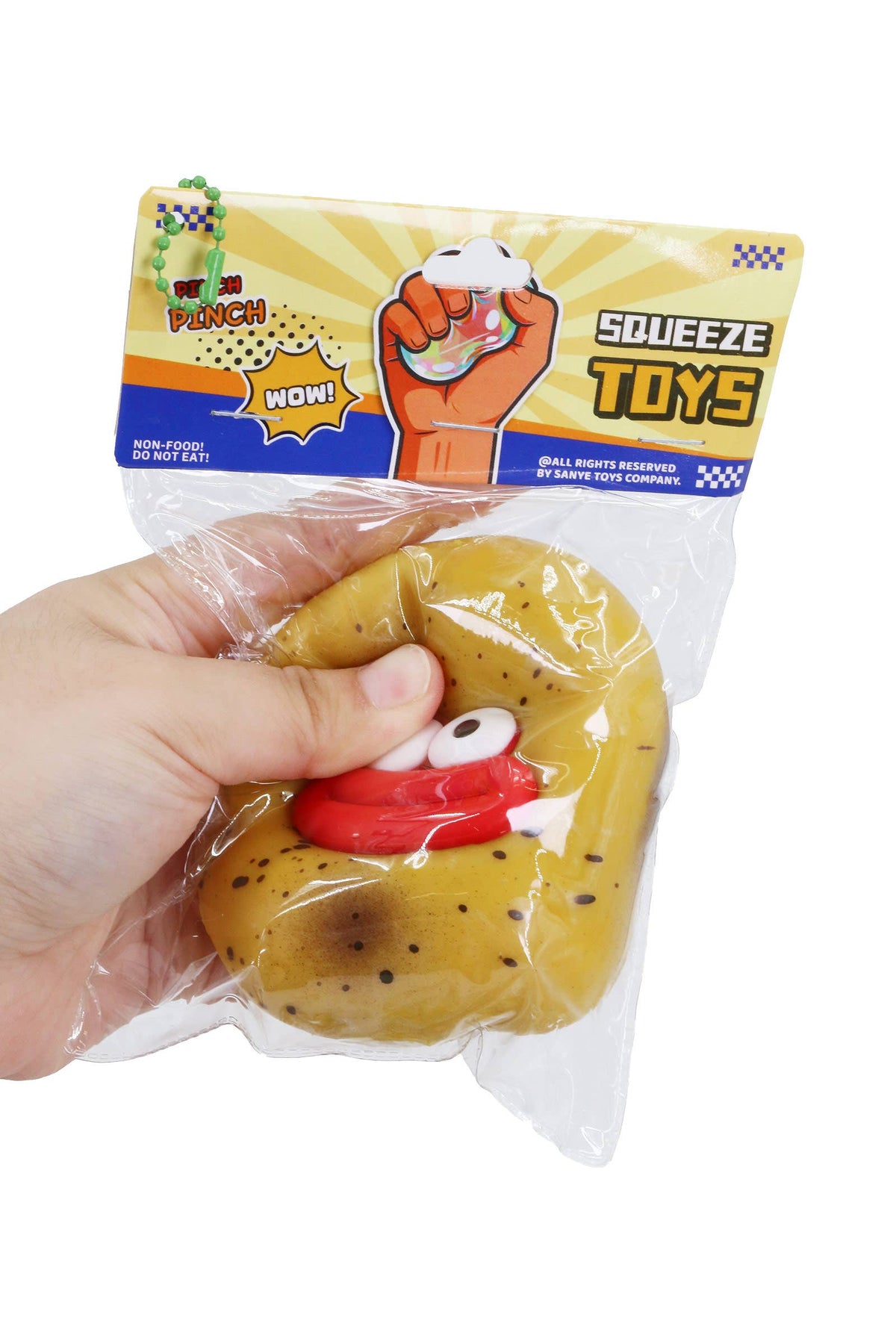 Goofy Smile Potato Soft Fluffy Slime Filled TPR Squishy Bag