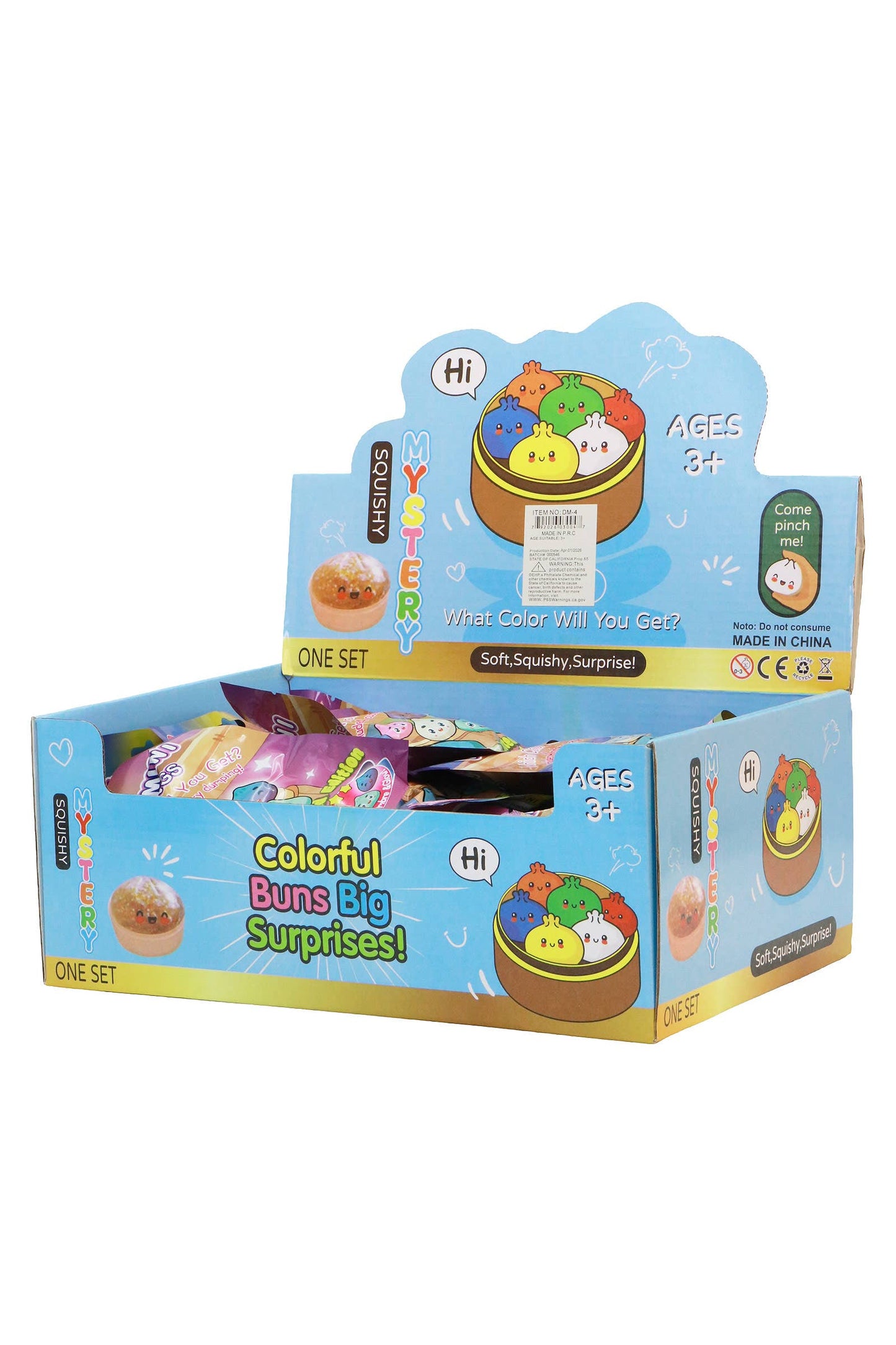 4-Count Mini Sticky Mochi Dumpling Squishy Mystery Blind Bag