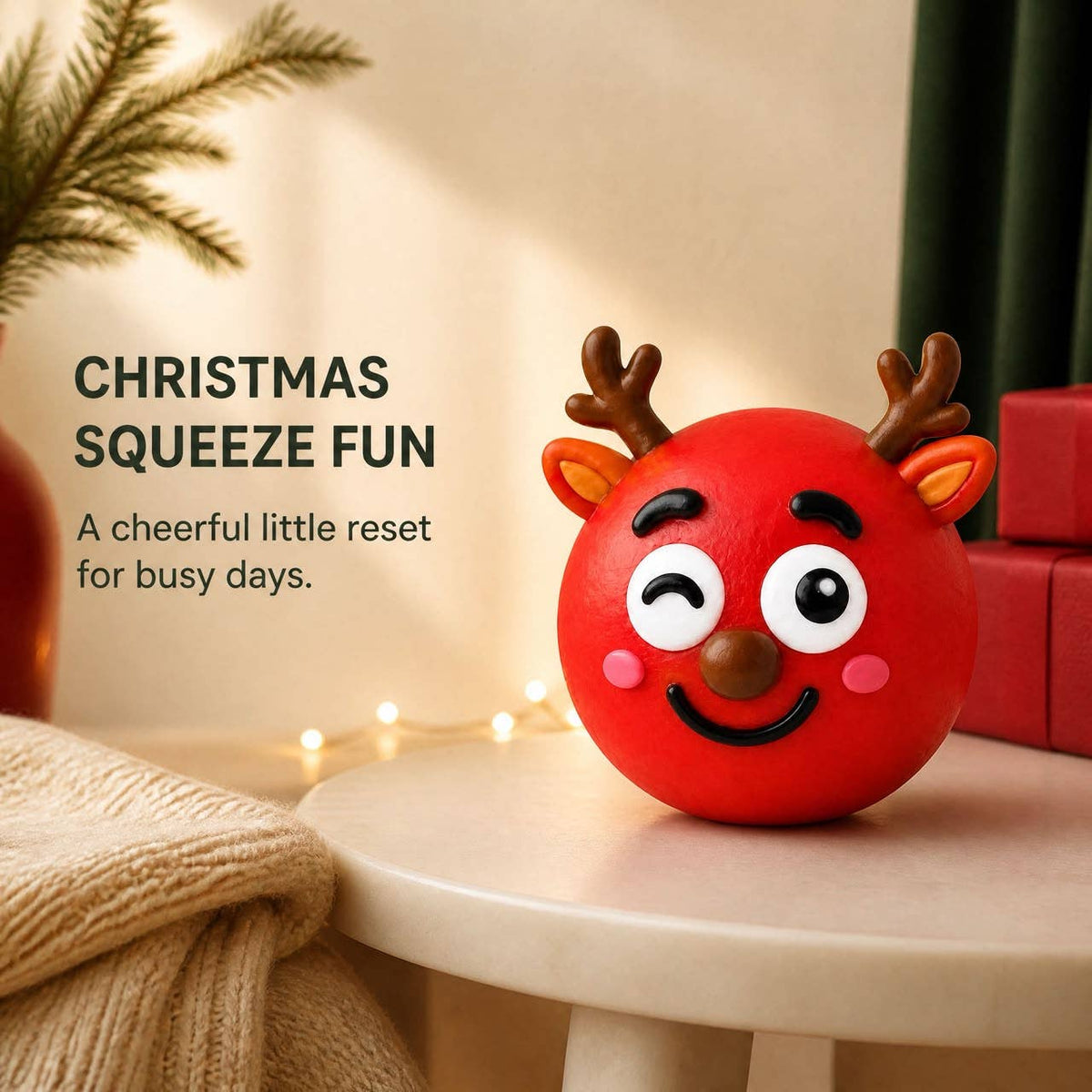 Funny Faces Squishy Balls - Christmas Edition