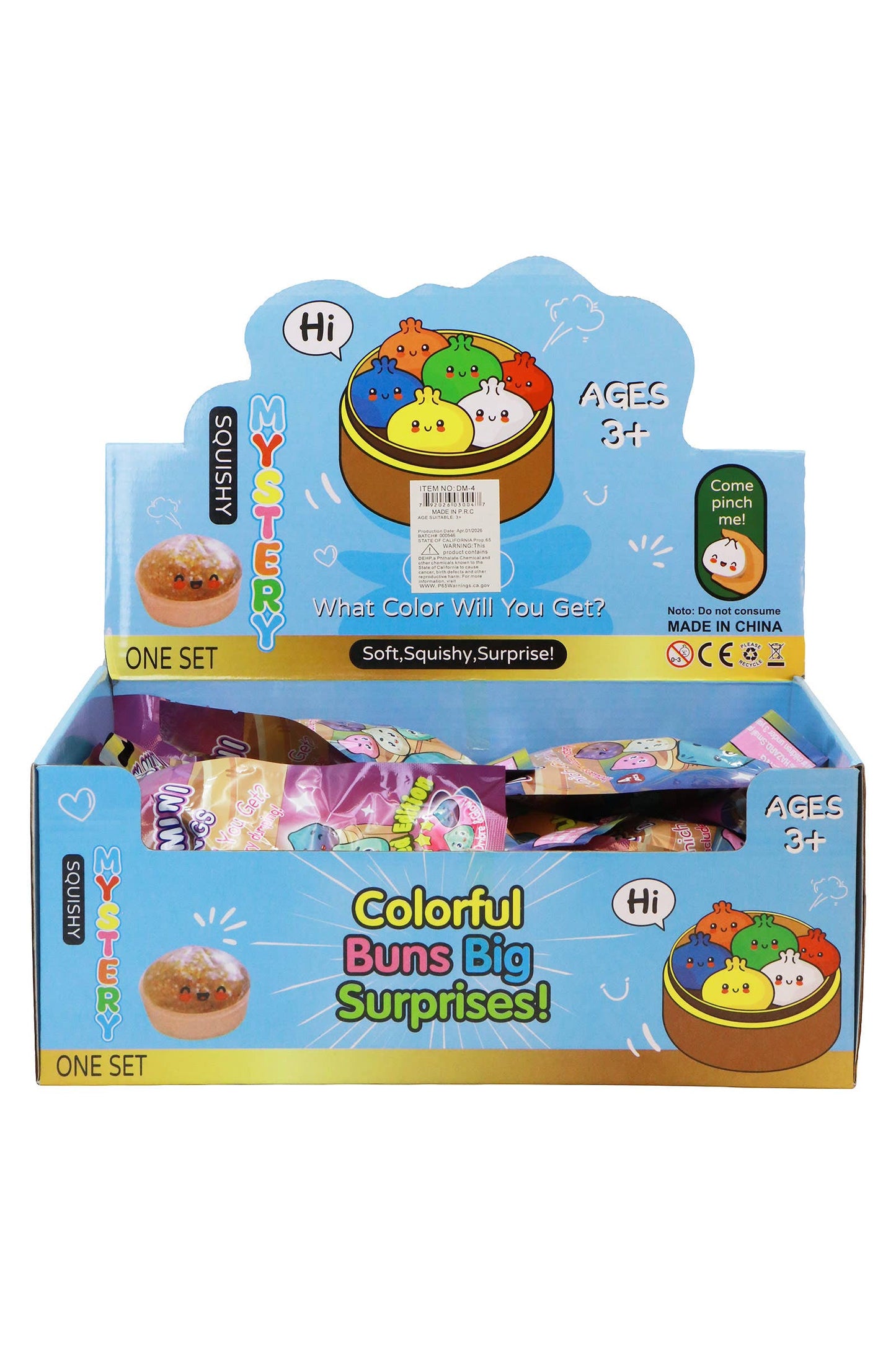 4-Count Mini Sticky Mochi Dumpling Squishy Mystery Blind Bag