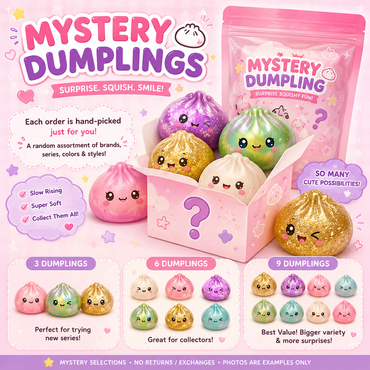 Mystery Dumpling Bundle 3/6/9 pack -Mystery boxes