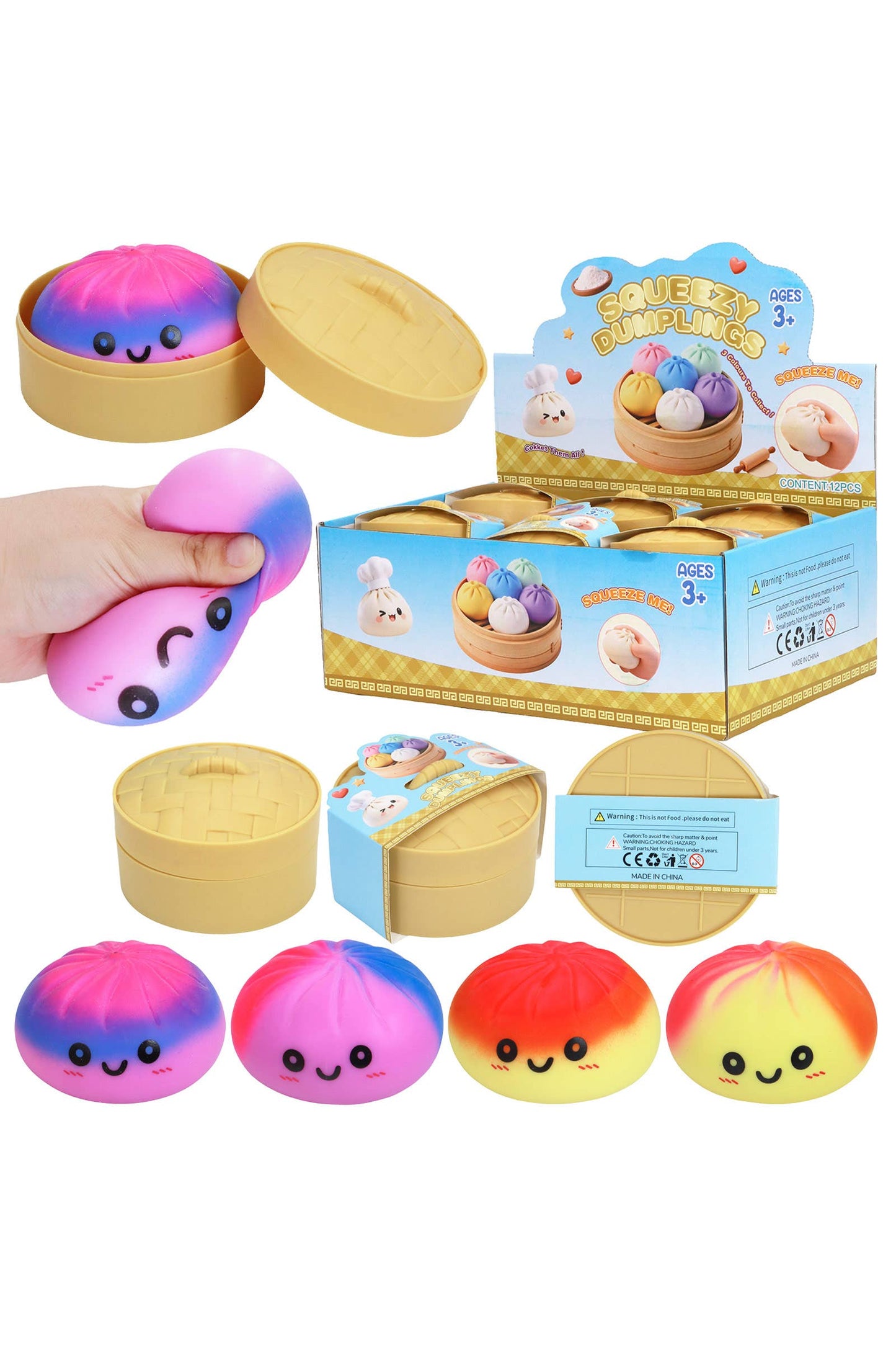 Ombre Dumpling Soft Slime Filled Squishy Blind Box - 1 pc