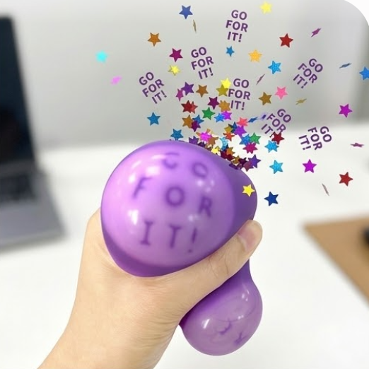 Question & Answer Squishy Stress Ball - Magic Answer Squishy Squeeze Toy, Fortune Decision Maker Squishy Ball, Soft Sensory Fidget Toy, Random Answer Ball, Party Game, Family Fun, Office Desk Toy, Great for Gift Giving
