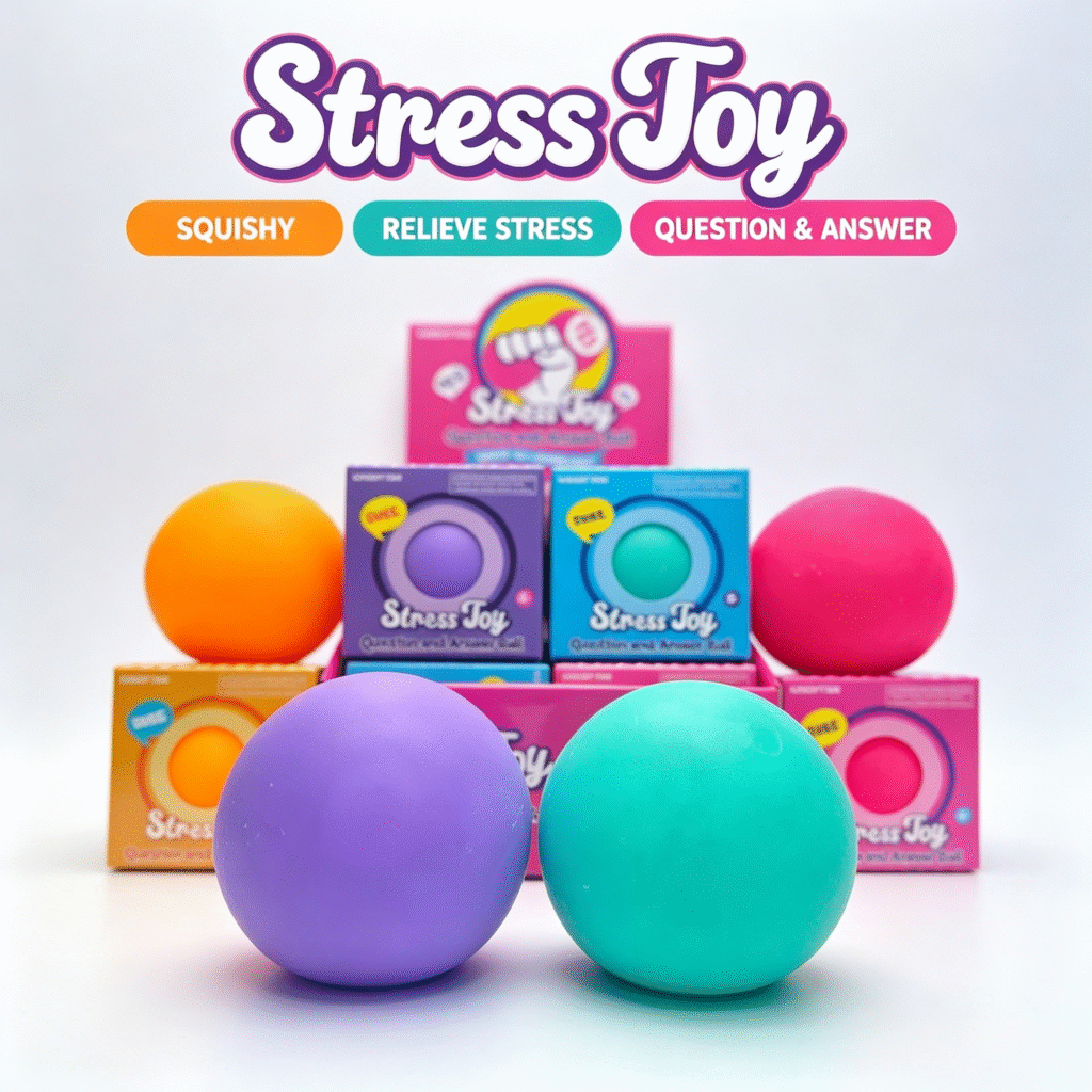 Question & Answer Squishy Stress Ball - Magic Answer Squishy Squeeze Toy, Fortune Decision Maker Squishy Ball, Soft Sensory Fidget Toy, Random Answer Ball, Party Game, Family Fun, Office Desk Toy, Great for Gift Giving