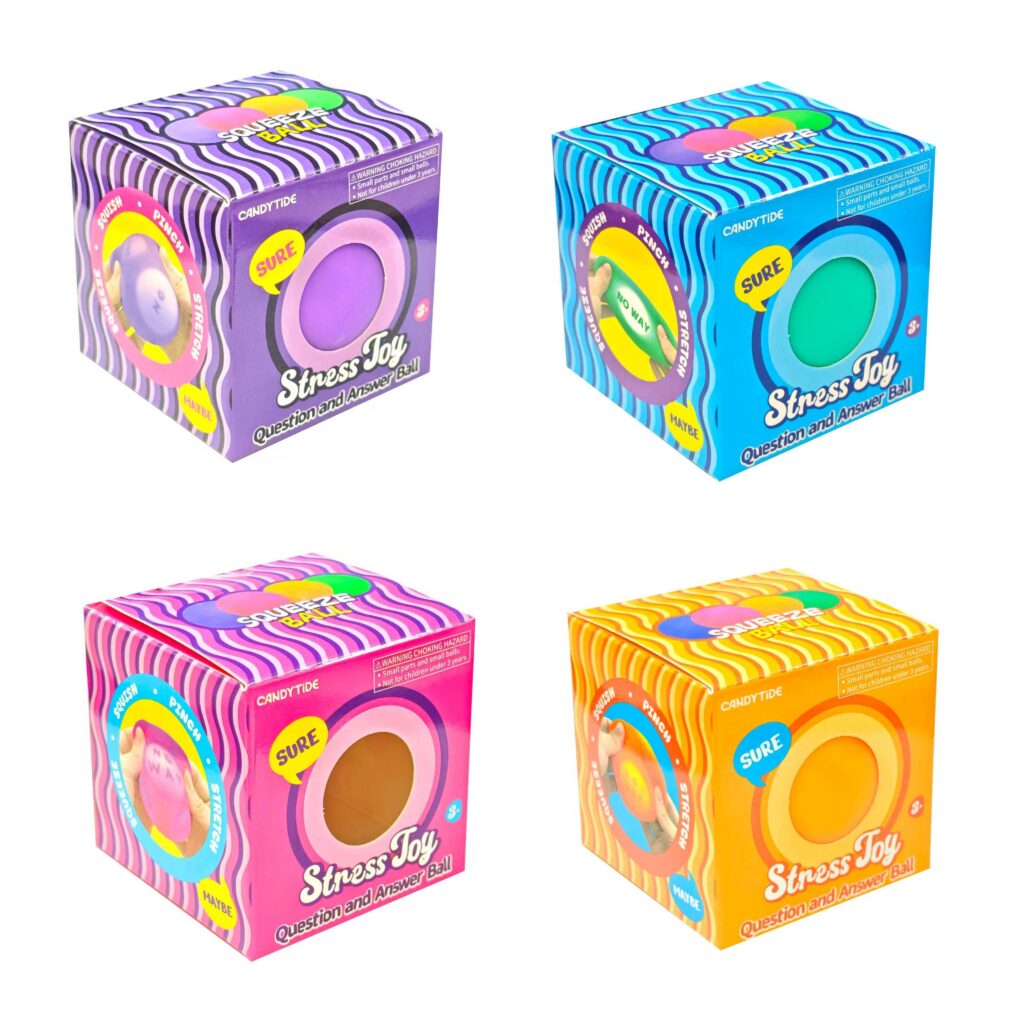 Question & Answer Squishy Stress Ball - Magic Answer Squishy Squeeze Toy, Fortune Decision Maker Squishy Ball, Soft Sensory Fidget Toy, Random Answer Ball, Party Game, Family Fun, Office Desk Toy, Great for Gift Giving