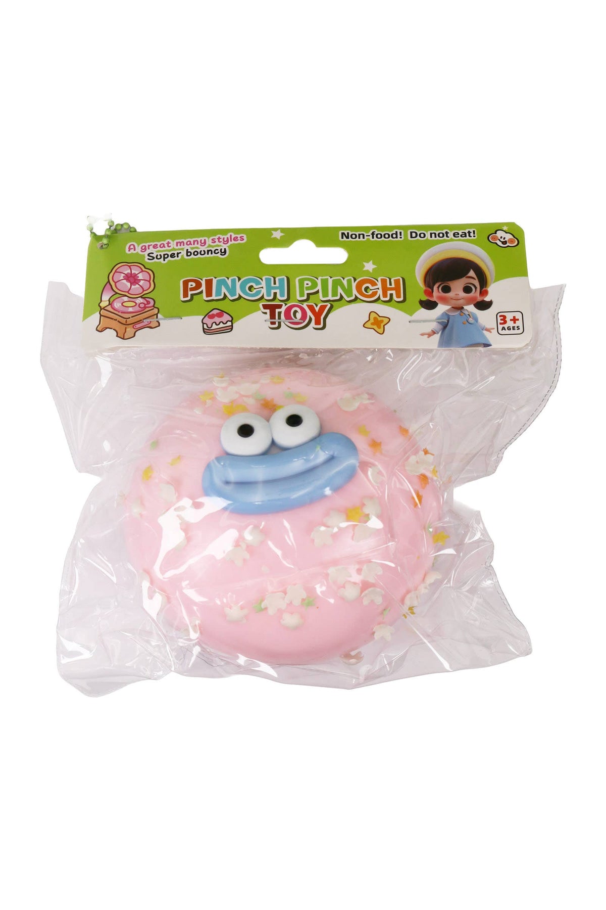 Sprinkled Goofy Smile Bun Fluffy Slime Squishy - 1