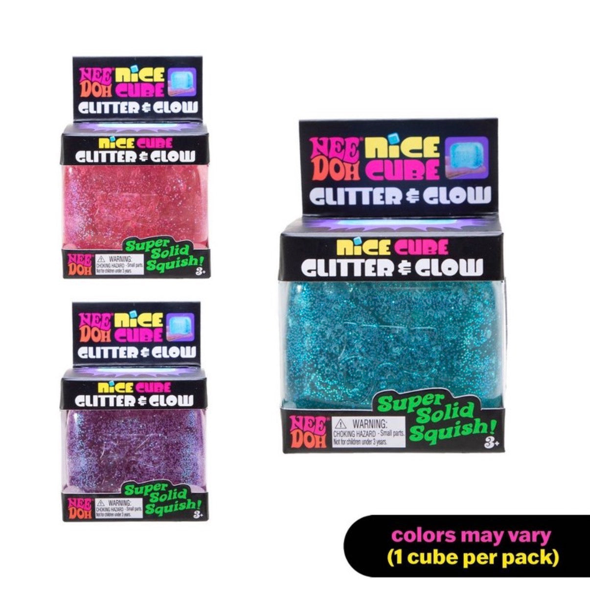 NeeDoh Nice Cube Glitter & Glow