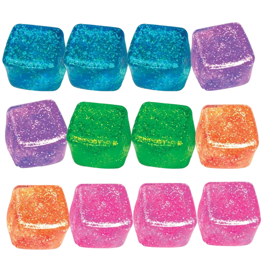 Fun Doh Squish & Squeeze Sparkle Cube Fidget Toy