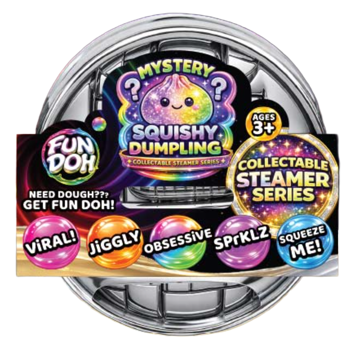 Fun Doh Mystery Dumpling Squishies - Steamer Series