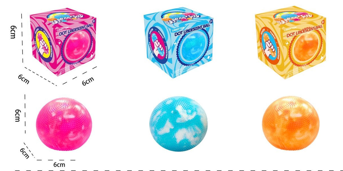 Polka Dot Shiny Ball - Squishy Stress Relief Toy