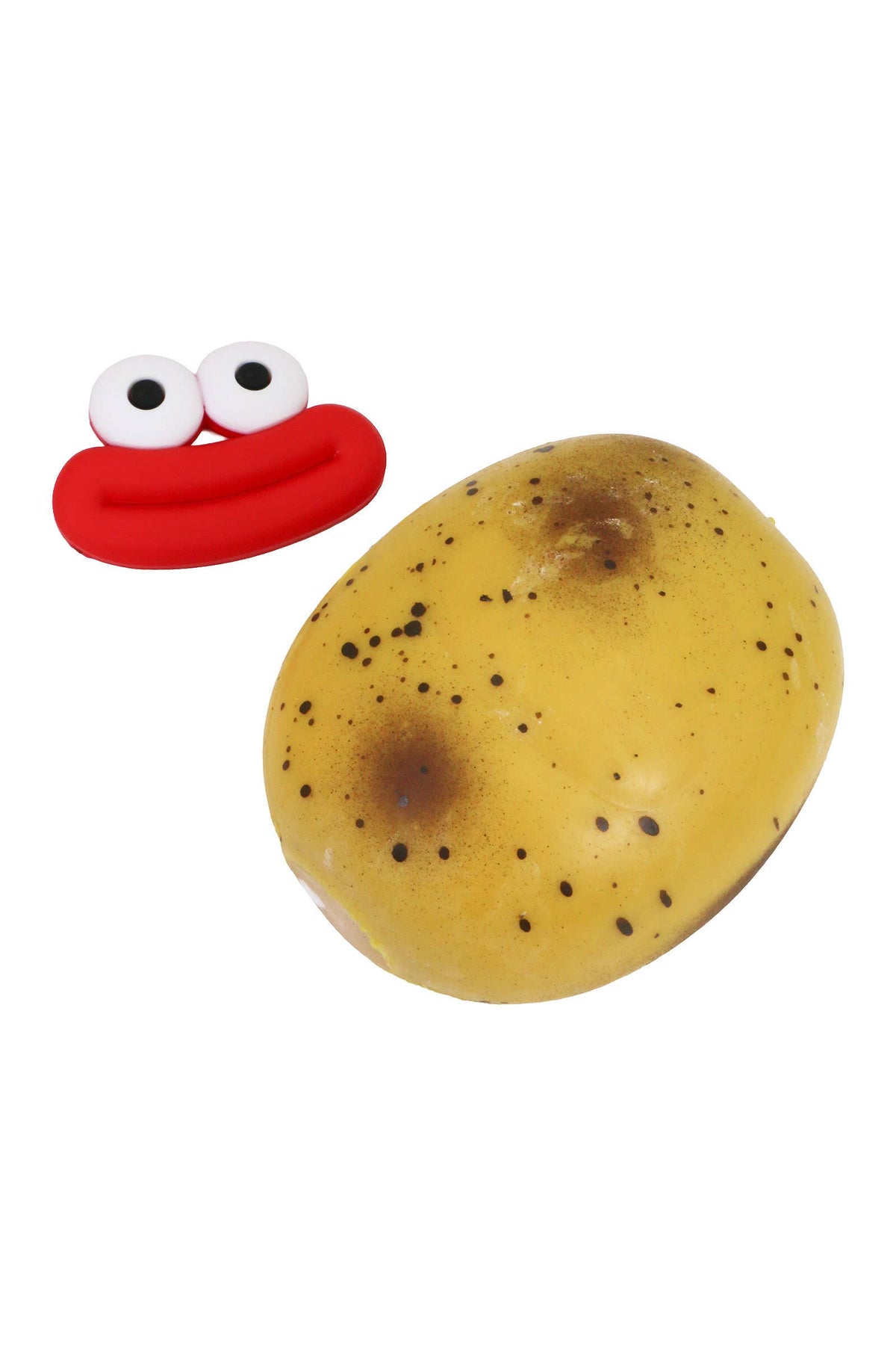 Goofy Smile Potato Soft Fluffy Slime Filled TPR Squishy Bag