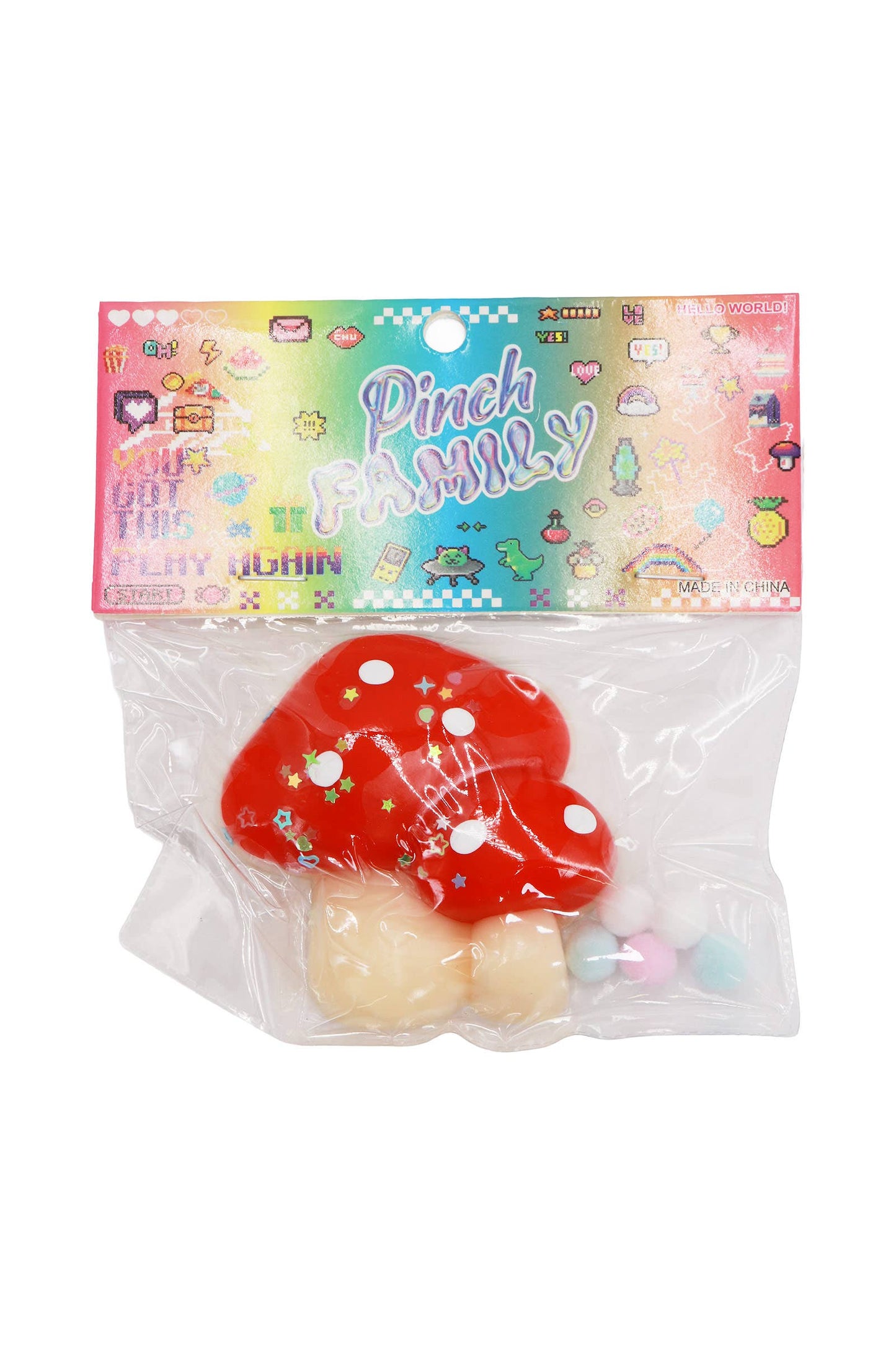 Fruits and Vegetables Sticky Mochi Pom Pom Taba Squishy