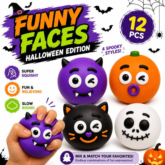 Funny Faces Squishy (Halloween Edition) — 1 Random Assortment