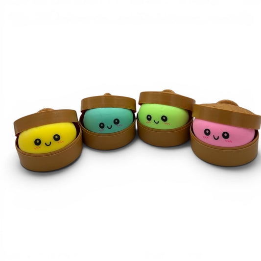 Rainbow Mystery Neon Bun Squishy Toy