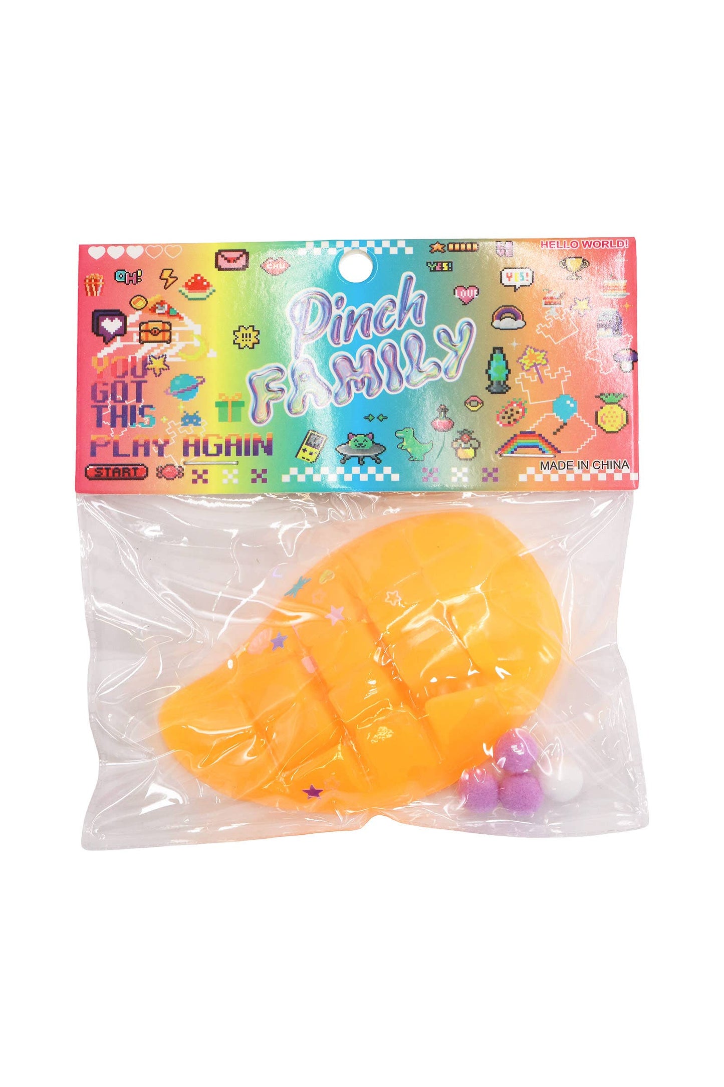 Fruits and Vegetables Sticky Mochi Pom Pom Taba Squishy