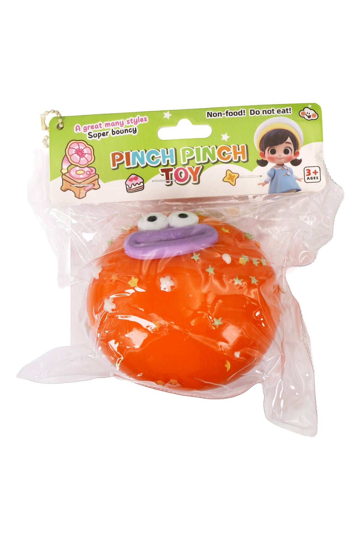 Sprinkled Goofy Smile Bun Fluffy Slime Squishy - 1