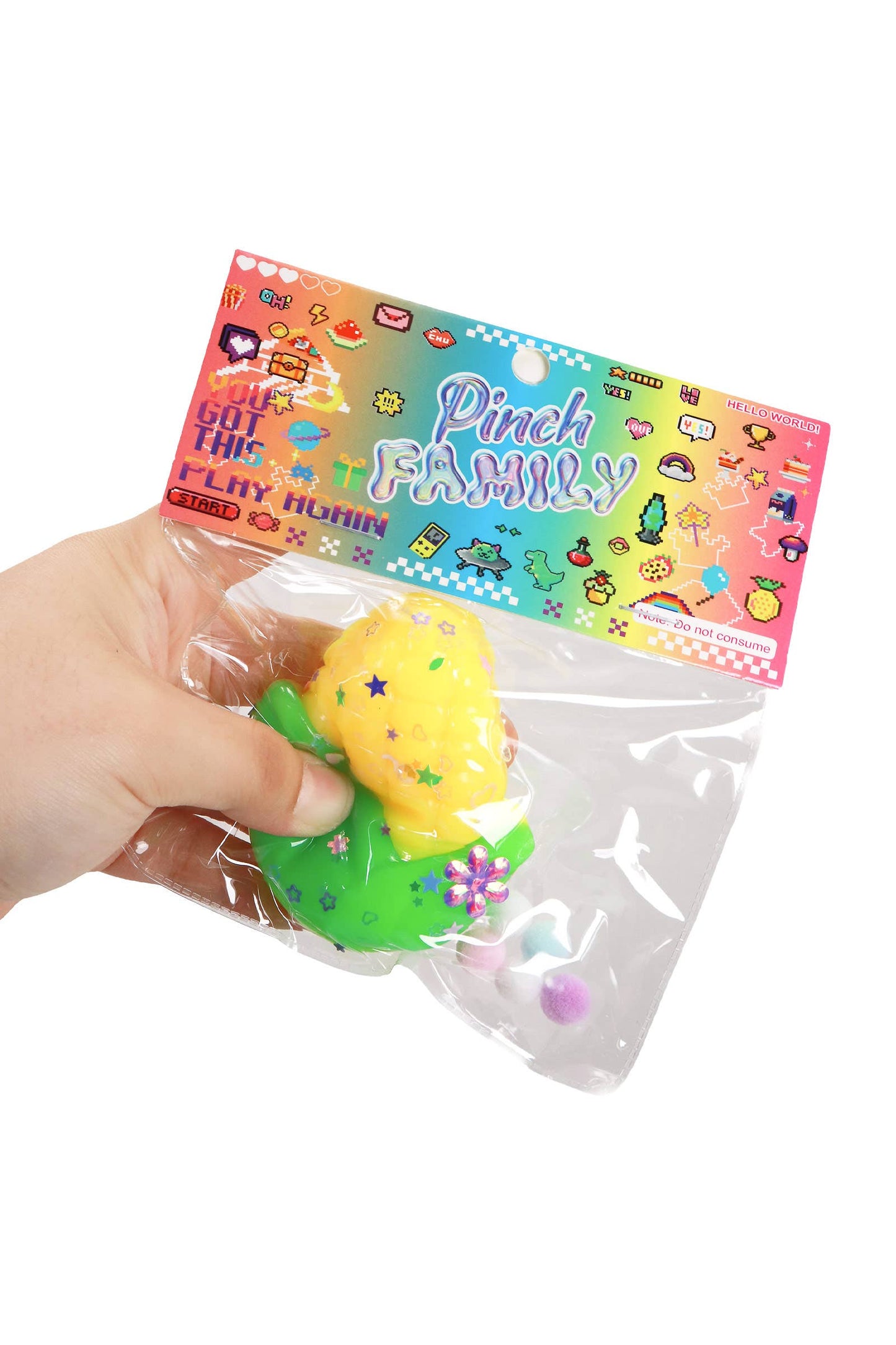 Fruits and Vegetables Sticky Mochi Pom Pom Taba Squishy