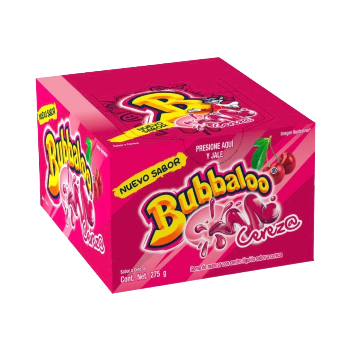 Bubbaloo Cherry Chewing Gum ( 1 box with 47 pieces inside of it)