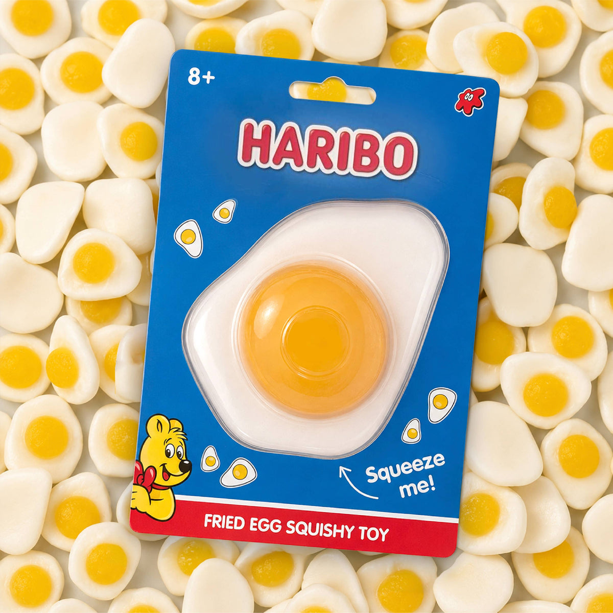 HARIBO Fried Egg Squishy Toy | Maltose-Filled Squishiez
