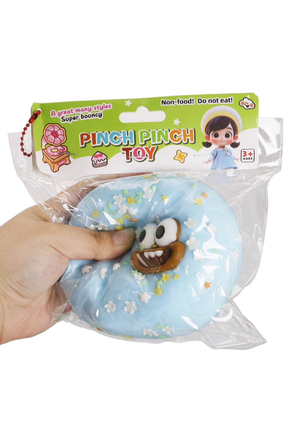 Sprinkled Goofy Smile Bun Fluffy Slime Squishy - 1