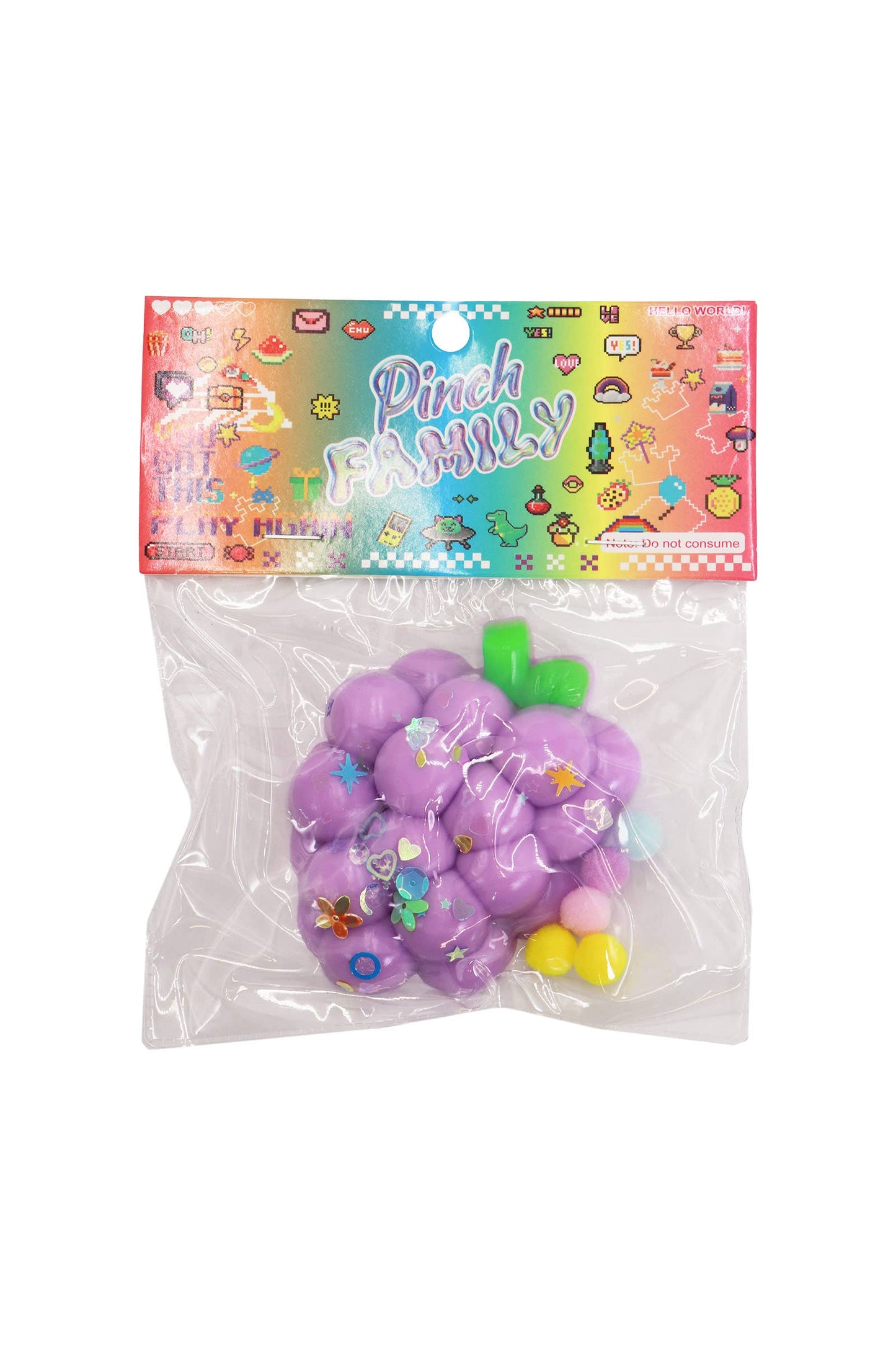 Fruits and Vegetables Sticky Mochi Pom Pom Taba Squishy