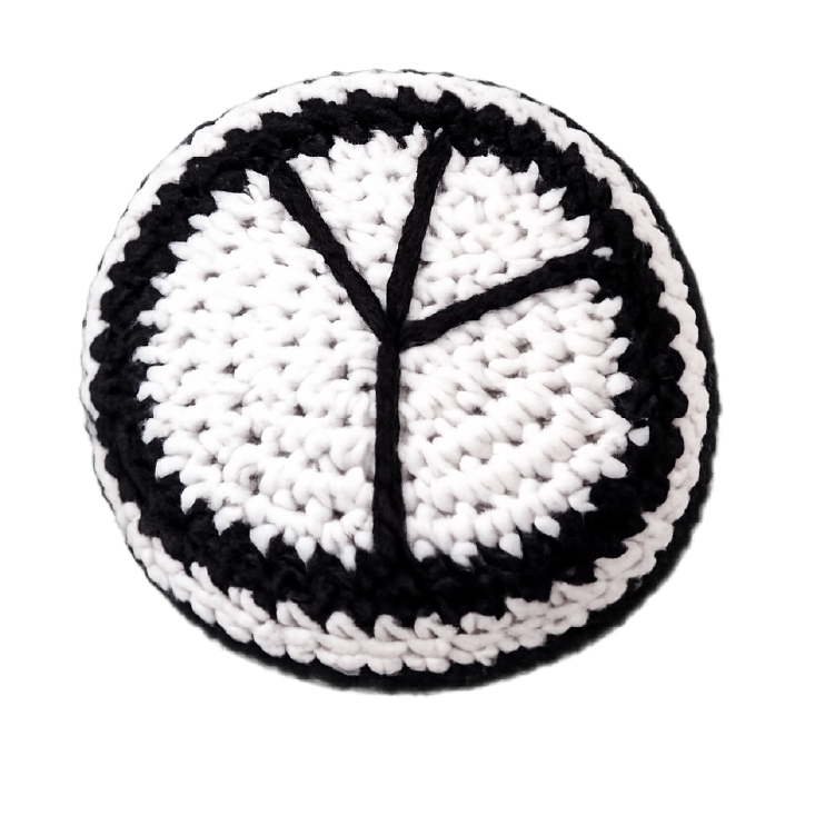 Extreme Retro Hand-Knitted Kick Pouch Footbag