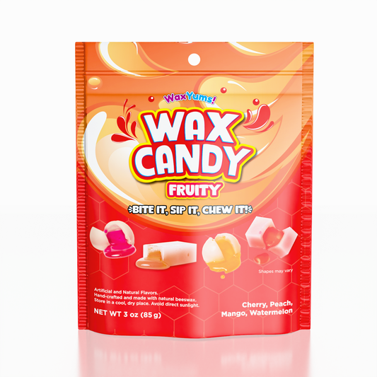 WaxYums! Chewy Gushing Fruity Wax Candy Bag 2.9oz (1 bag only)