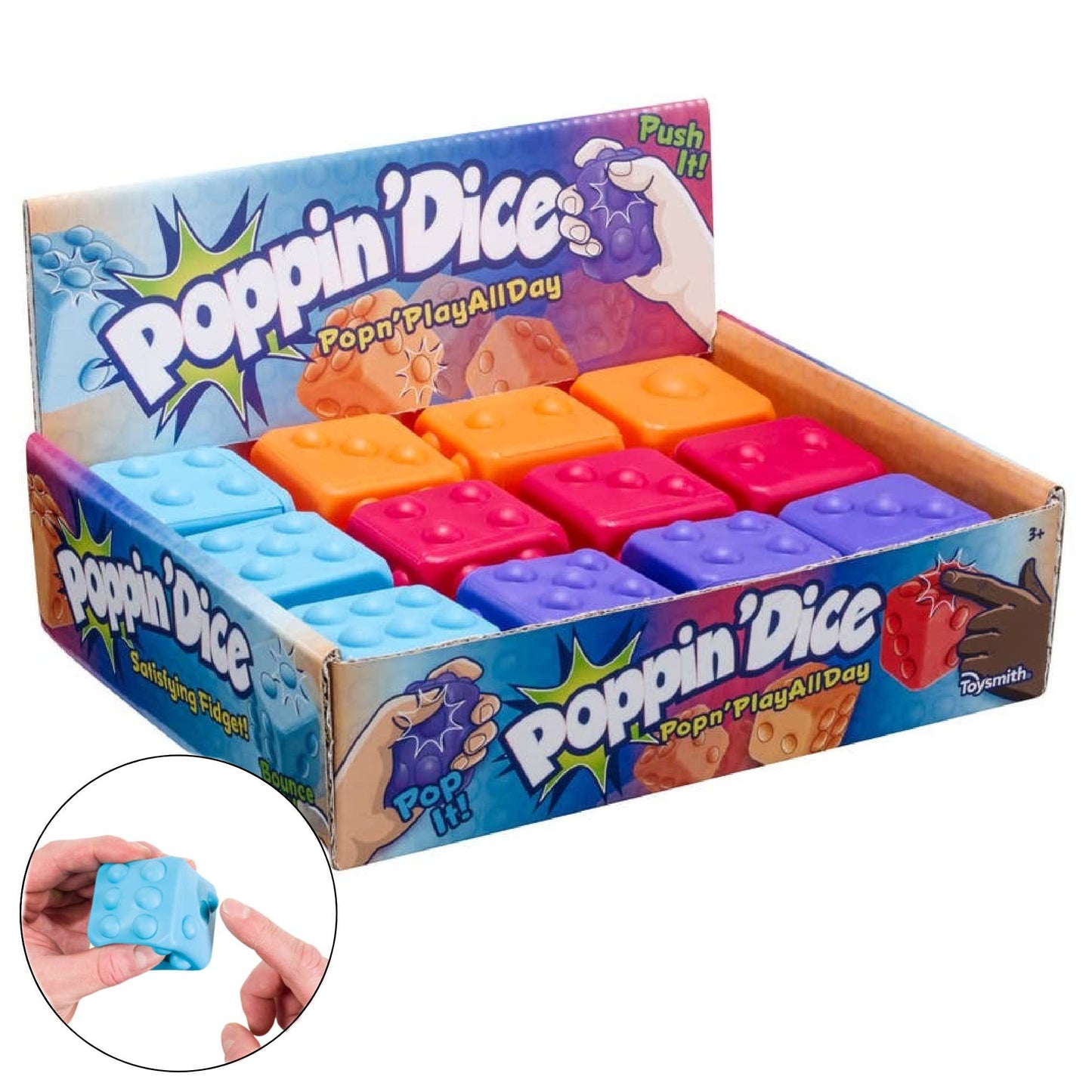 Poppin' Dice - Satisfying Fidget Toy, Assorted Colors