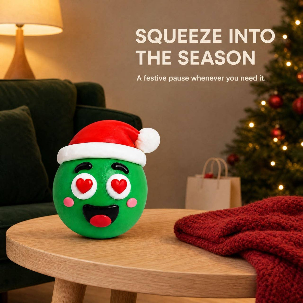 Funny Faces Squishy Balls - Christmas Edition