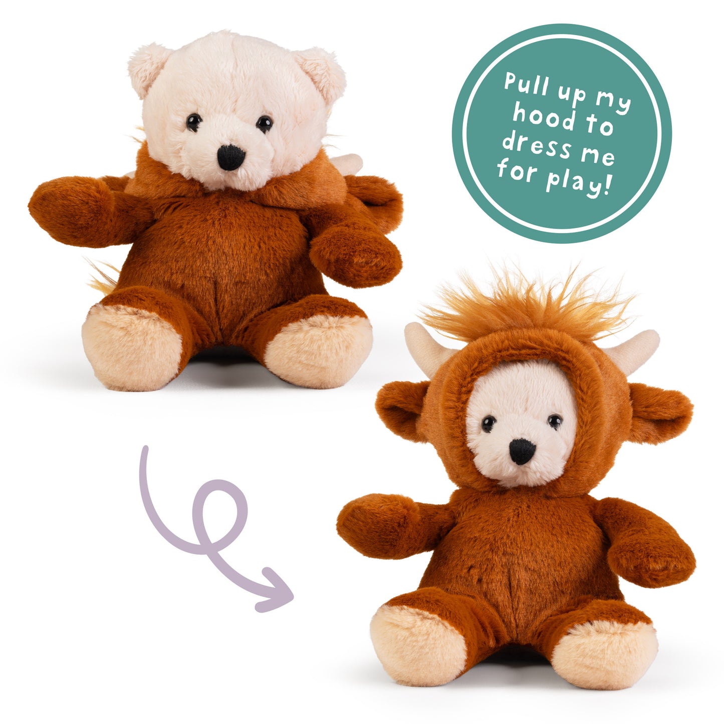 (Pre-Order) LITTLE Dress Up Bear - Highland Cow (Available in September)