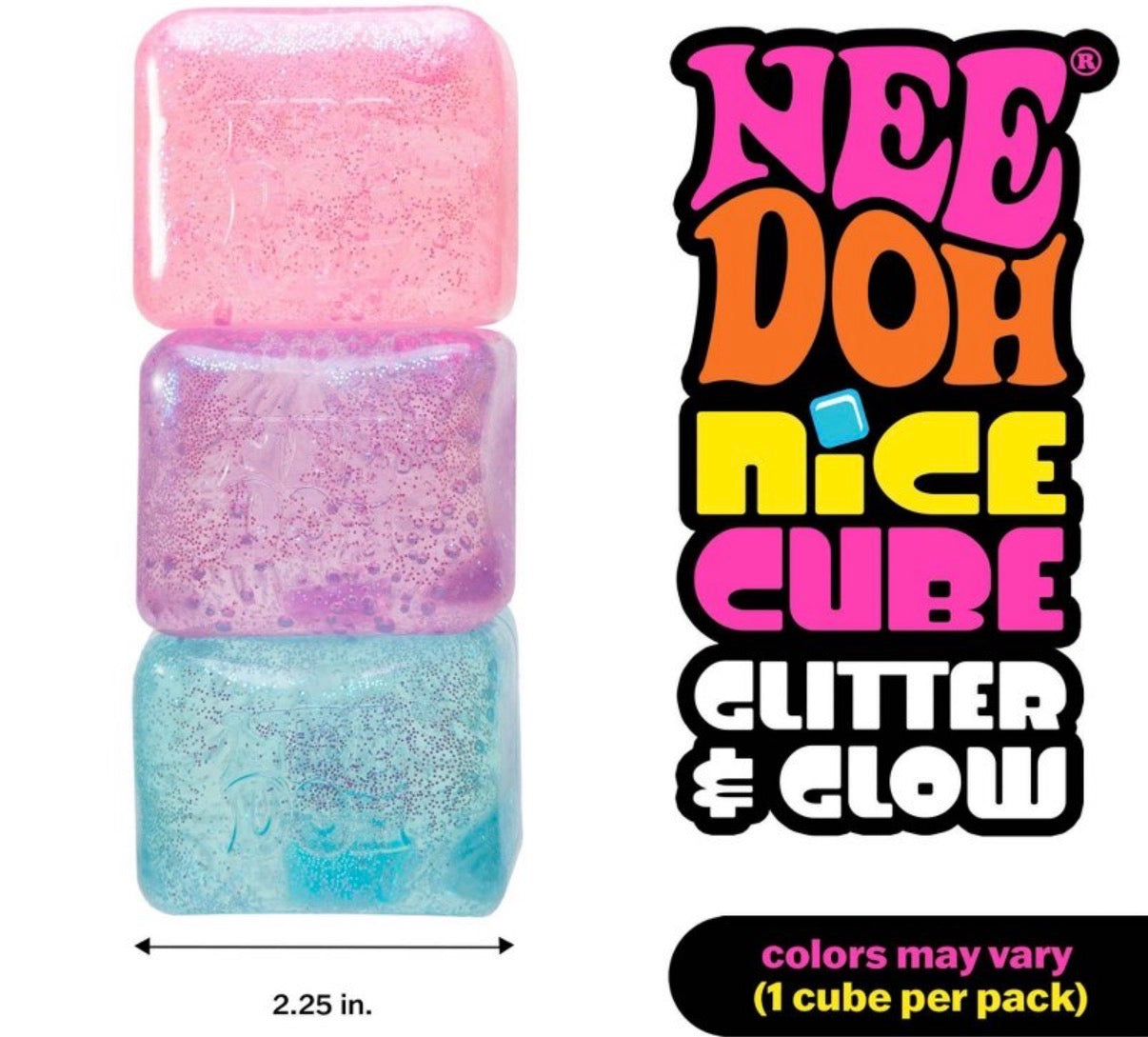 NeeDoh Nice Cube Glitter & Glow