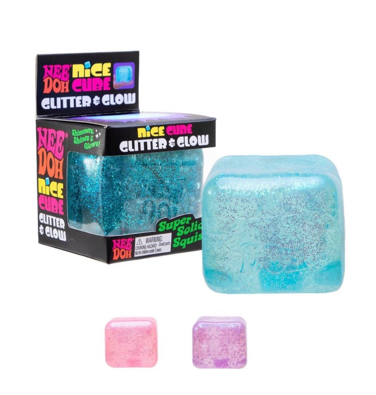 NeeDoh Nice Cube Glitter & Glow