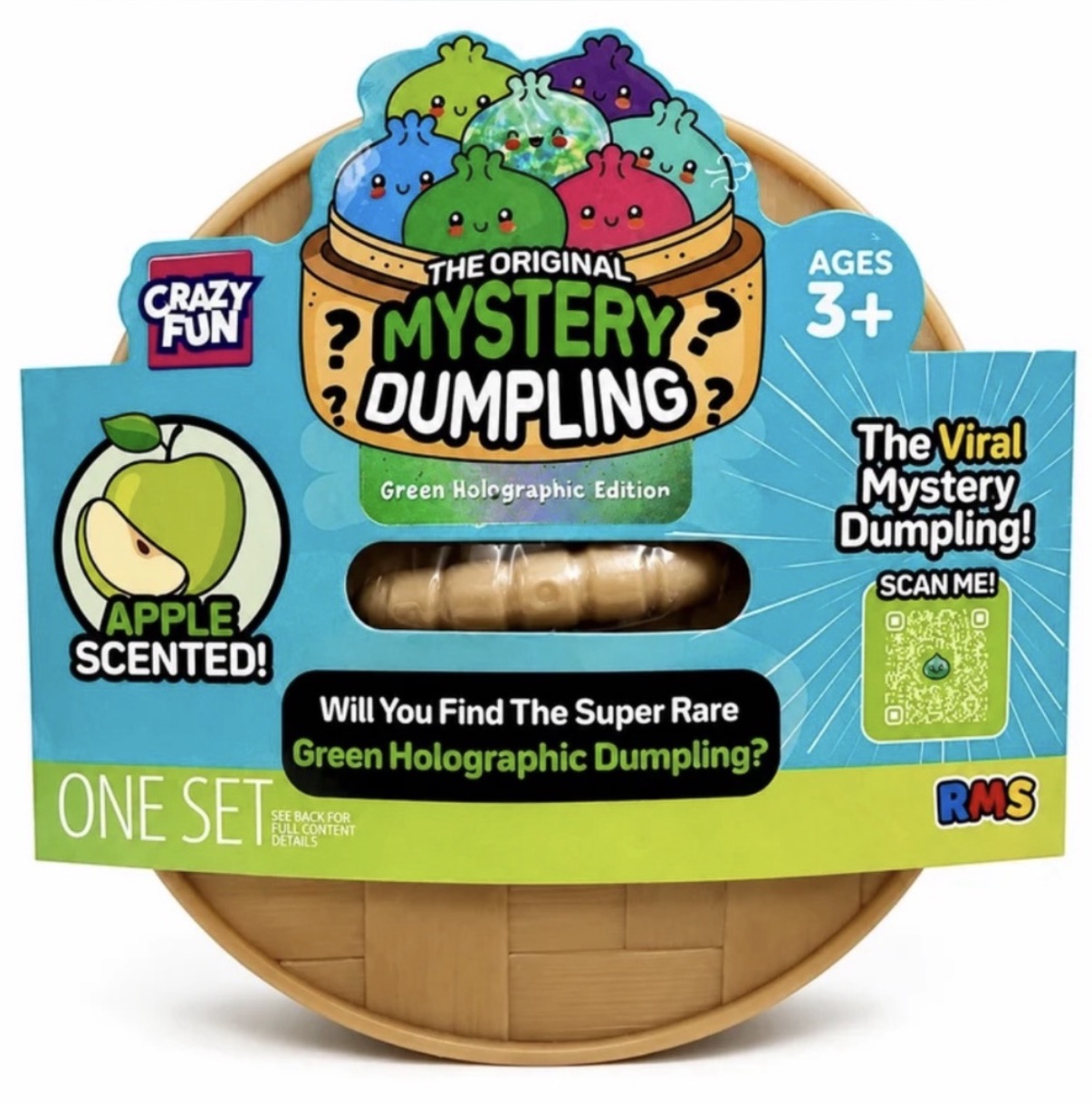 RMS Crazy Fun® Green Holographic 
Squishy Dumpling (Styles May Vary)