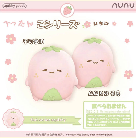 Nunu Flat Strawberry Squishy