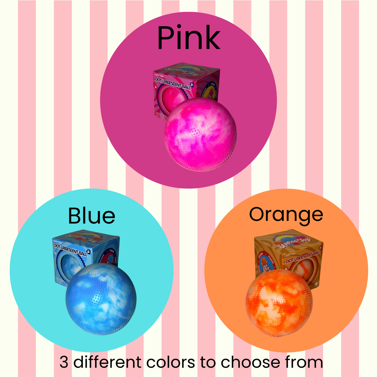 Polka Dot Shiny Ball - Squishy Stress Relief Toy