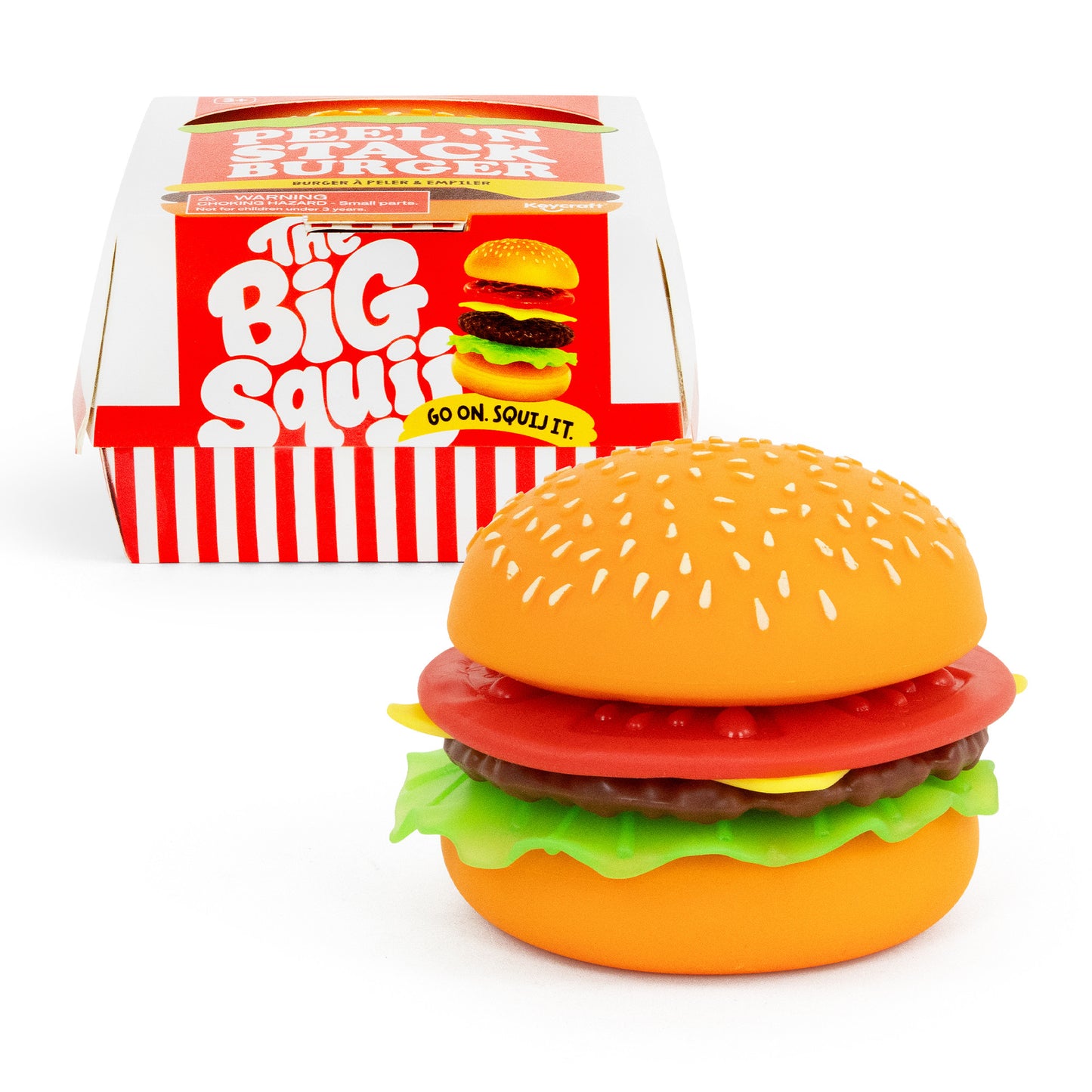 (Pre-Order) The Big Squij Peel & Stack Burger Slow-Rise Squishy Toy (Available in September)