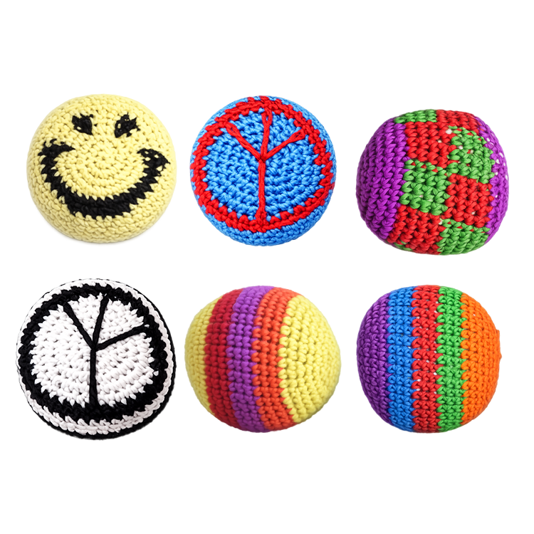 Extreme Retro Hand-Knitted Kick Pouch Footbag