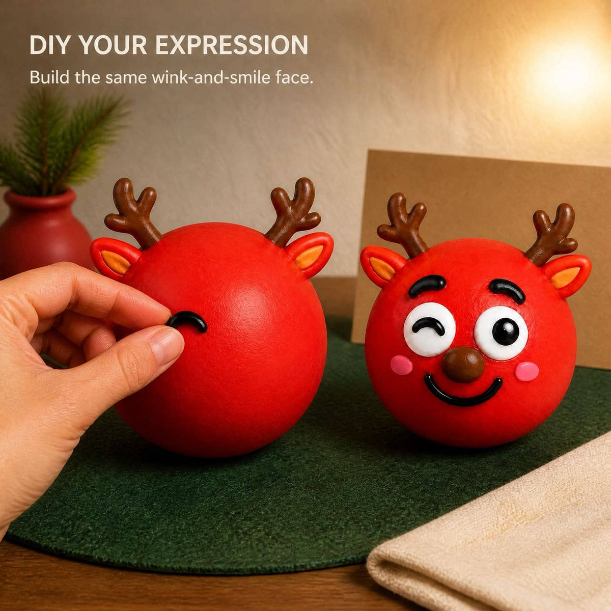 Funny Faces Squishy Balls - Christmas Edition