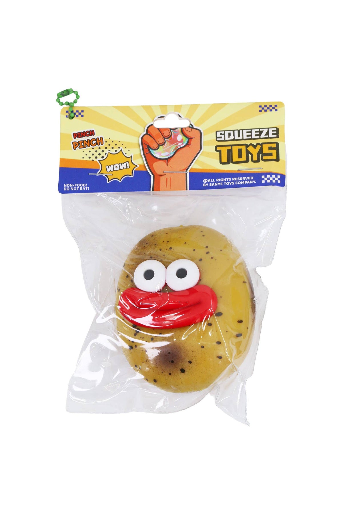 Goofy Smile Potato Soft Fluffy Slime Filled TPR Squishy Bag