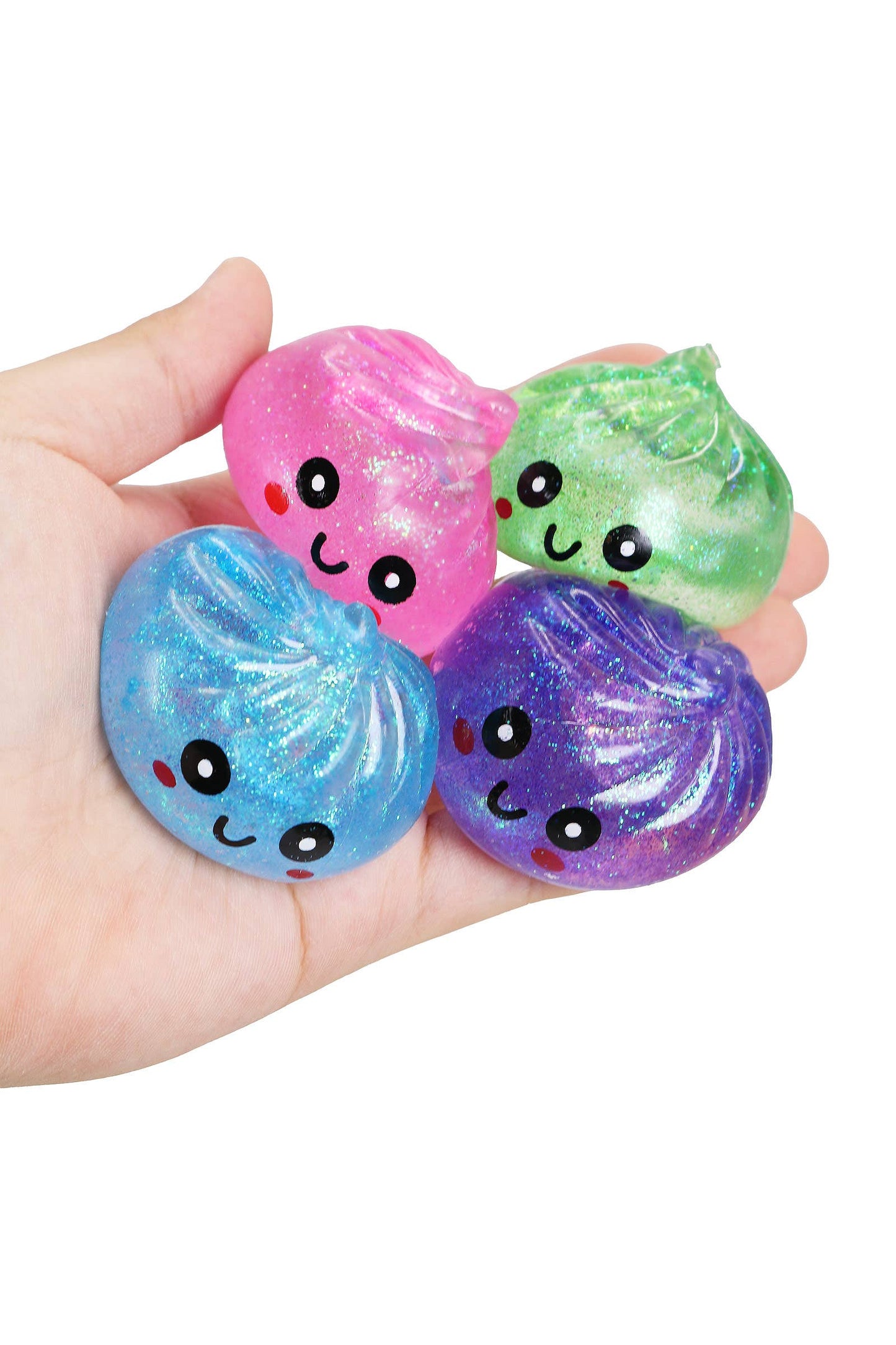 Mini Dumpling Glitter Maltose Putty Filled Squishy - (1)