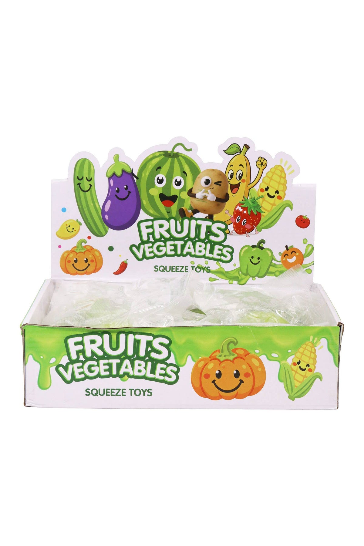 Assorted Fruit Granular Slushy Zero Rebound TPR Squishy Ball