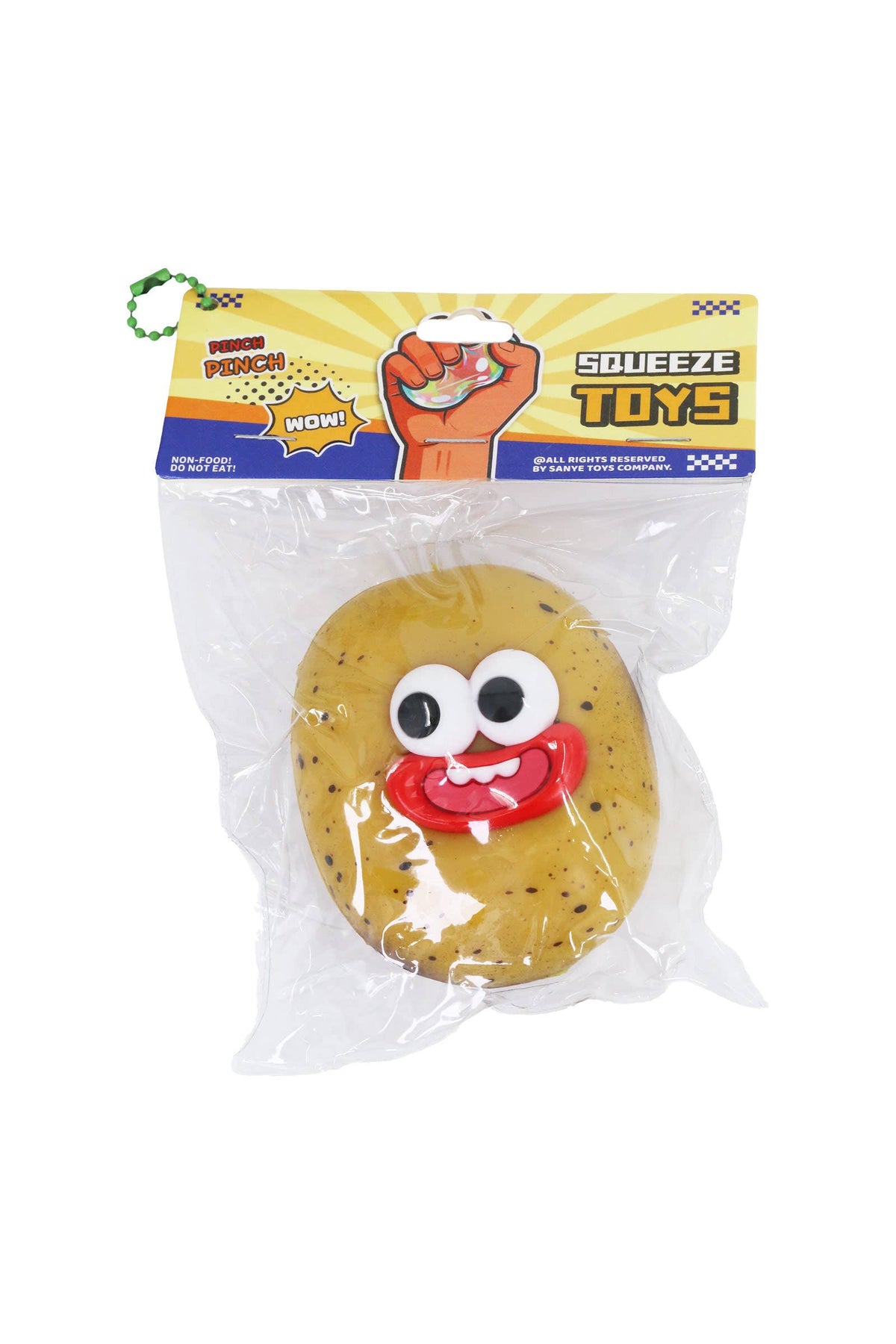 Goofy Smile Potato Soft Fluffy Slime Filled TPR Squishy Bag