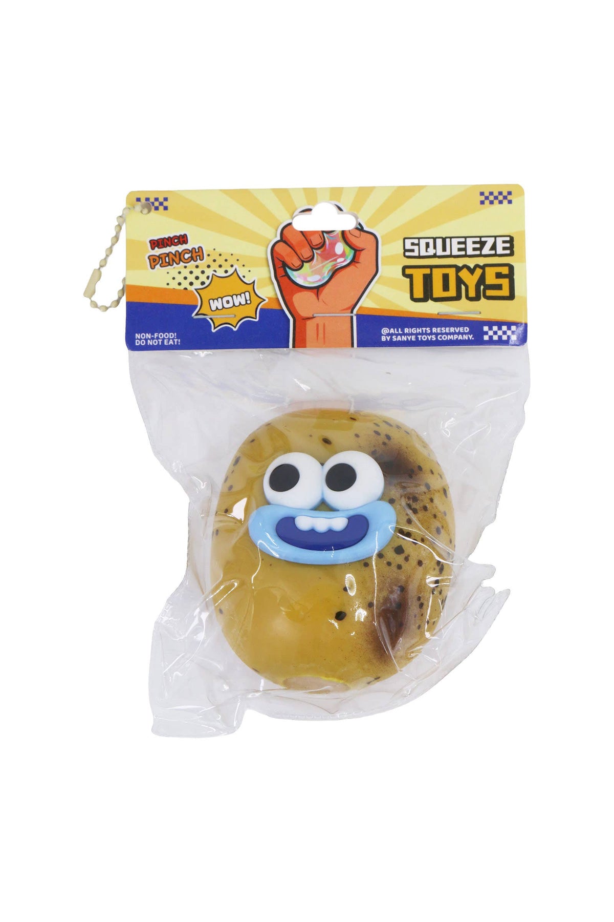 Goofy Smile Potato Soft Fluffy Slime Filled TPR Squishy Bag